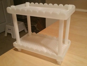two-story shelf bathroom 3d print model - Mito3D