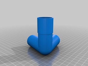 pvc pipe connector 2 buildings structures diy 3d print model - Mito3D