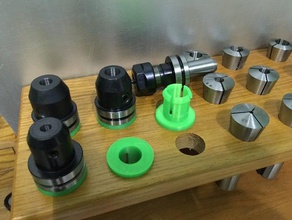 tts r8 collet rack adapter machine tools tormachtts 3d print model - Mito3D