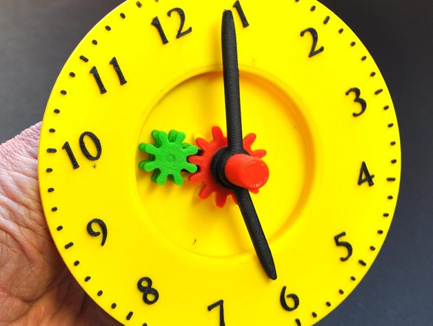 enseñe a su hijo decir la hora los juguetes juegos reloj ayuda enseñanza 3D print model - Mito3D
