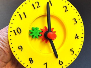 teach child tell time toys games clock teaching aid 3d print model - Mito3D