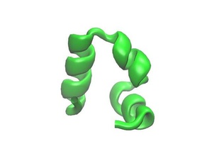 villin headpiece biology molecular model protein folding 3d print model - Mito3D