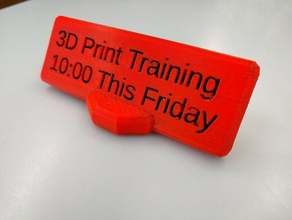 parametric sign stand office customizer name tag text 3d print model - Mito3D