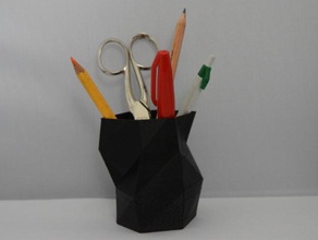 pencil holder low poly office 2016 abs abstract art amazing cool crayon crayons lowpoly polygon new equipment pot swag 3d print model - Mito3D