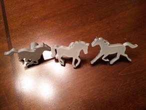 running horses craft stamp art tools scrapbooking 3d print model - Mito3D