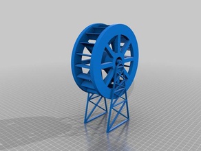 water wheel tower other 3d print model - Mito3D