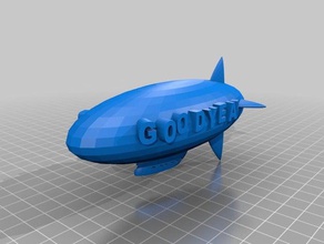 goodyear blimp 3d l'impression 3d print model - Mito3D