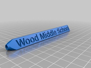 wood middle school office customized 3d print model - Mito3D