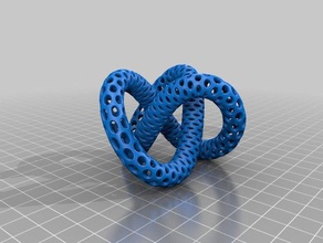 torus knot sanat dekorasyon voronoi 3d print model - Mito3D