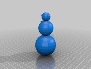 bonhomme de neige 3d l'impression 3d print model - Mito3D