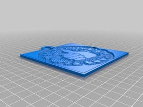 esqui aquático legal 2d a arte personalizado 3d print model - Mito3D