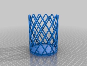 wire mesh pencil pot containers holder 3d print model - Mito3D