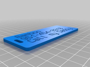 meine angepasste customizer-version des Gepäck-label Organisation 3d print model - Mito3D