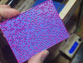 random maze generator base puzzles 2d art customizer 3d print model - Mito3D
