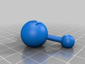 h2o molecule physics astronomy makeredchallenge 3d print model - Mito3D