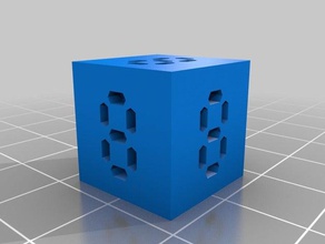 7-segment d6 3d baskı boardgame tahta oyunu zar oyun 3d print model - Mito3D