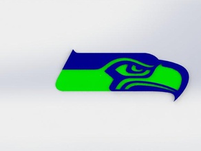 seattle seahawks signs logos 12th man nfl 3d print model - Mito3D