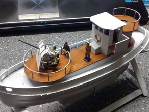 kriegsfischkutter 172 rc bateau véhicules 3d print model - Mito3D