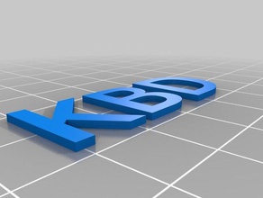 kbd text keychains customized 3d print model - Mito3D