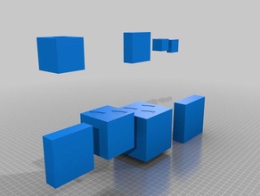 nesting boxes containers 3d print model - Mito3D