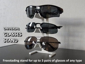 universal glasses stand organization compact cool easy print fashion holder jewellery ladies mens novel designer oakley office organisation practical ray ban reading simple smart solution space saving sports wear sportswear storage sun sunglasses unique 3d print model - Mito3D