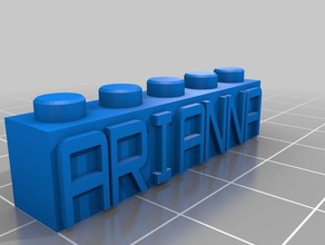 arianna personalizado bloque lego necklacekeychain de la construcción juguetes 3d print model - Mito3D