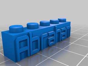 abraham angepasst lego block necklacekeychain Bau Spielzeug 3d print model - Mito3D