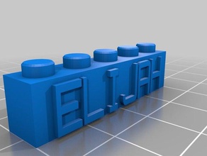 elías personalizado bloque lego necklacekeychain de la construcción juguetes 3d print model - Mito3D