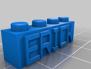 erick personalizado bloque lego necklacekeychain de la construcción juguetes 3d print model - Mito3D