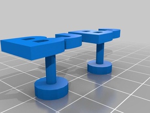 botões de punho 3d impressão 3d print model - Mito3D