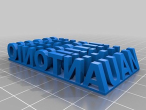 mon personnalisés stéréo texte sculptures 3d print model - Mito3D