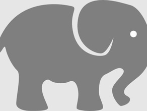 elefante llavero llaveros lindo clave de la cadena 3d print model - Mito3D