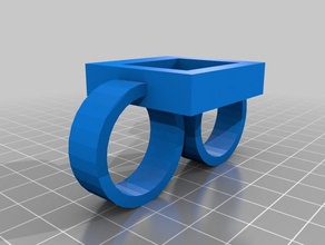 face double empty ring rings customized 3d print model - Mito3D