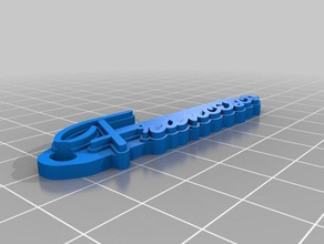 francesco trousseau de clés porte-clés personnalisé 3d print model - Mito3D
