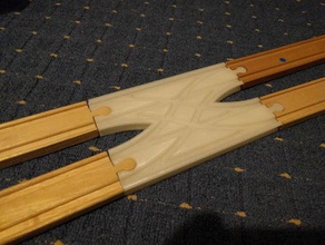 brio compatible pista de cruce caminos paralelos juguete juego accesorios ferrocarril 3d print model - Mito3D