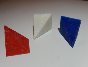 diagonally decomposed cube math maths pyramid 3d print model - Mito3D