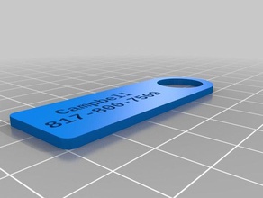 campbell luggage tag organization customized 3d print model - Mito3D