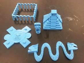aztec mayan structures buildings historyproject makeredchallenge middle school pyramid science steam stem temple tvy 3d print model - Mito3D