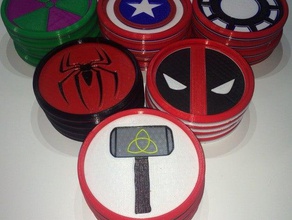 avengers coasters household 3d print model - Mito3D