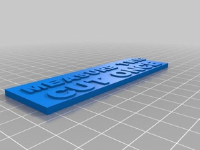misura due volte, taglia una volta i segni loghi divertente scherzo 3d print model - Mito3D