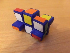 split 1x2x3 puzzles karate lobster rubiks cube ryan beam twisty puzzle 3d print model - Mito3D