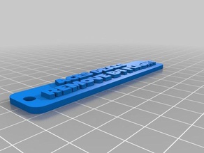 Vorsicht Flagge Schlüsselanhänger angepasst 3d print model - Mito3D