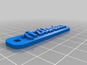 azlinda bar de porte-clés personnalisé 3d print model - Mito3D