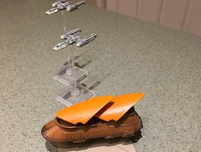 star wars x-wing jabbas sail barge les jouets jeux miniatures 3d print model - Mito3D