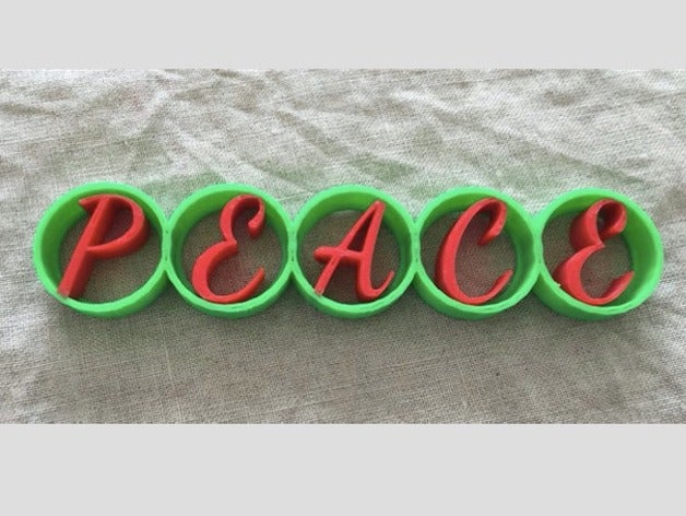 craftml dual-color text peace sculptures 3D print model - Mito3D