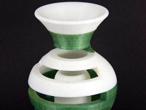 2 vazo ışık heykeller sanat mum mumluk lamba 3d print model - Mito3D