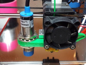 folger z 2020 i3-eksen sensörü fan braketi indüksiyon 3d yazıcı parçalar soğutma fanı alanında monte edin folgertech teknoloji indüktif prob sensör prusa i3 3d print model - Mito3D