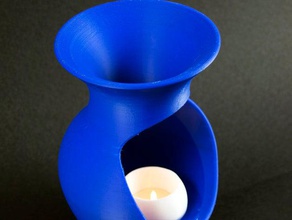 vase mit Licht 3 Kunst Kerze Sie schweben Skulptur 3d print model - Mito3D