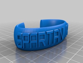 spartan pride bracelets customized 3d print model - Mito3D