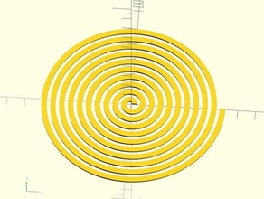 archimedean spiral module other openscad 3d print model - Mito3D